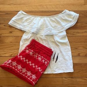 LOFT red shorts NWT size S